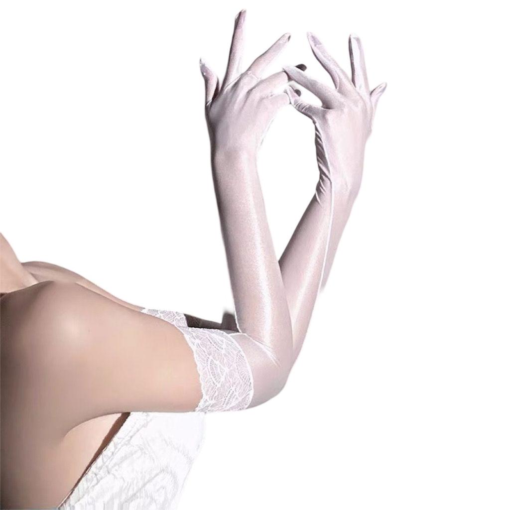 Erwachsene Frauen Cosplay Handschuhe Lange Sexy Abend Performance Hochzeitskleid Handschuhe