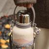 German Insulated Water Bottle, Large Capacity Thermos Cup, Stylish and High-End Design for Girls, Stainless Steel Tea Brewing Cup for Students