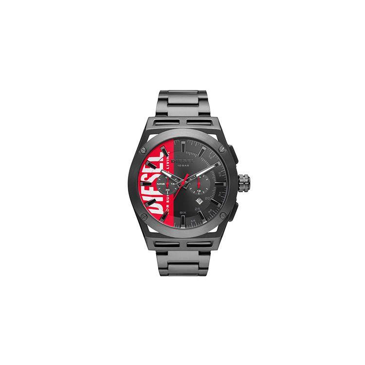 

Diesel Quartz Watch Black Dial Steel Band Cool Chronograph Calendar Logo Mirror DZ4598 Men watches DZ4598 Regular Watch Box,Cool Black Watch Dial