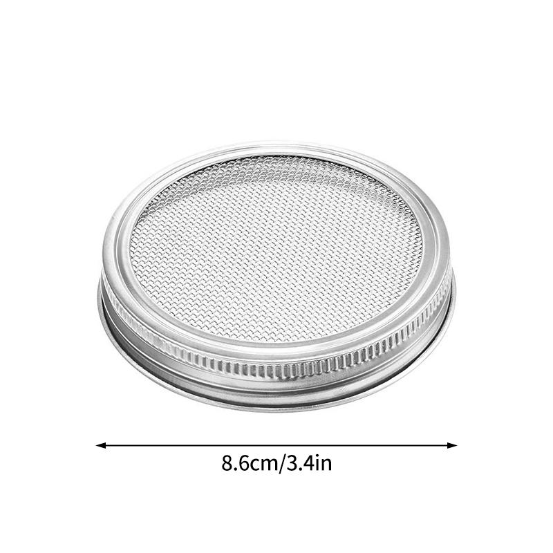 86Mm Wide Mouth Sprouting Jar Plastic Bean Sprouting Cap Seedling Tray With Stainless Steel Screen Mesh Cover Sprout Maker
