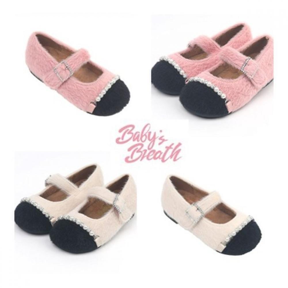 

Quincy Toebox Comfortable Girls Shoes Bling Bling Pearl Decoration 150mm 190mm Pink/150