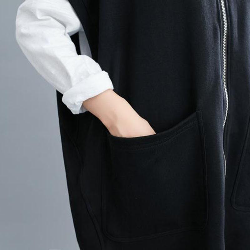 Chaleco para Mujer Algodón Oversize Otoño Color Sólido Cremallera Acolchado Casual Cuello en V Sin Mangas Tops Chaqueta