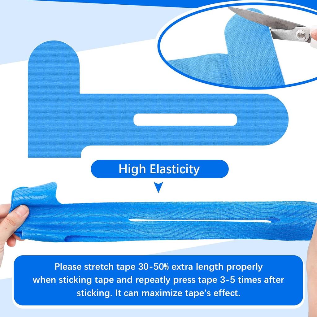 10Pcs Kinesiology Tape For Knees,Waterproof & Elastic,Breathable Knee Tape,Athletic Tape Provide Support & Stability For Running