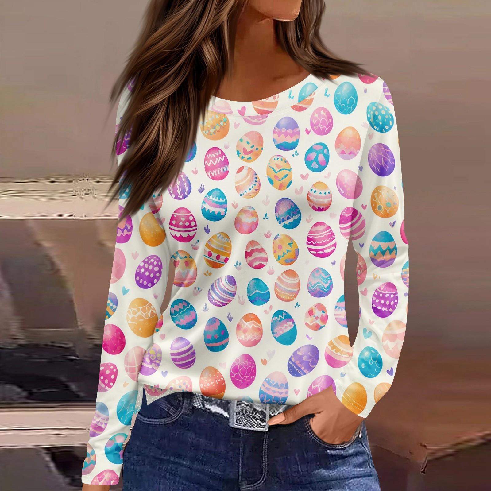 

Женская модная повседневная свободная футболка с принтом и круглым вырезом с разрезом и длинным рукавом, женский топ L золотой