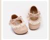 Spring Soft Leather Toddler Shoes with Lace & Butterfly Knot - Princess Style for Baby Girls