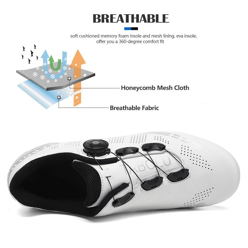 Cycling Shoes MTB Men Self-Locking Road Bike Shoes Speed Sneakers Racing Riding Boots Women SPD Pedal Mountain Bicycle Footwear