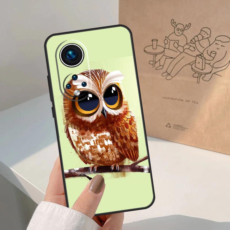 Süße Eule Cartoon Für Honor Magic 7 Lite 5 6 8 Pro Hülle Für Honor 400 200 90 70 50 X8c X8b X9a X9b X9c X9d Win