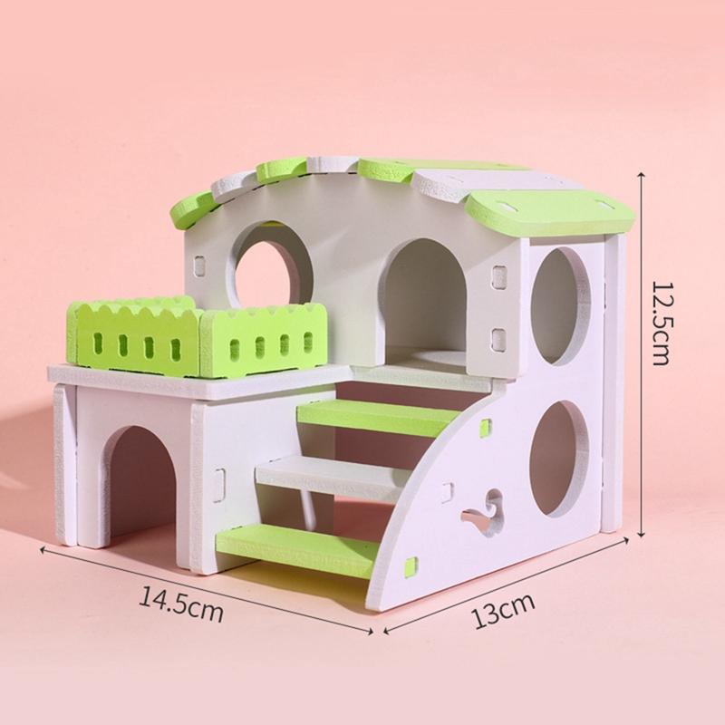 Mały domek dla chomika szynszyla luksusowa willa ładny i zabawny łatwy montaż