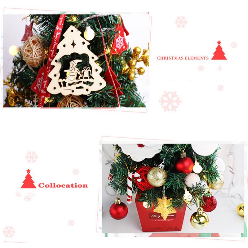 50cm Mini Christmas Tree Desktop Ornaments with Lights Christmas Tree Set Christ