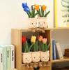 Plush Tulips In a Pot Flower Mascot Women's Day (Yellow)