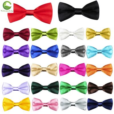 Boys Kids Children Toddler Infant Solid Bowtie Pre Tied Wedding-Bow Tie Necktie