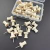 50Pcs Wooden Pushpin with Storage Box Decorative Pushpin Wooden Pushpin Is Used for Decoration of Billboard Process Items
