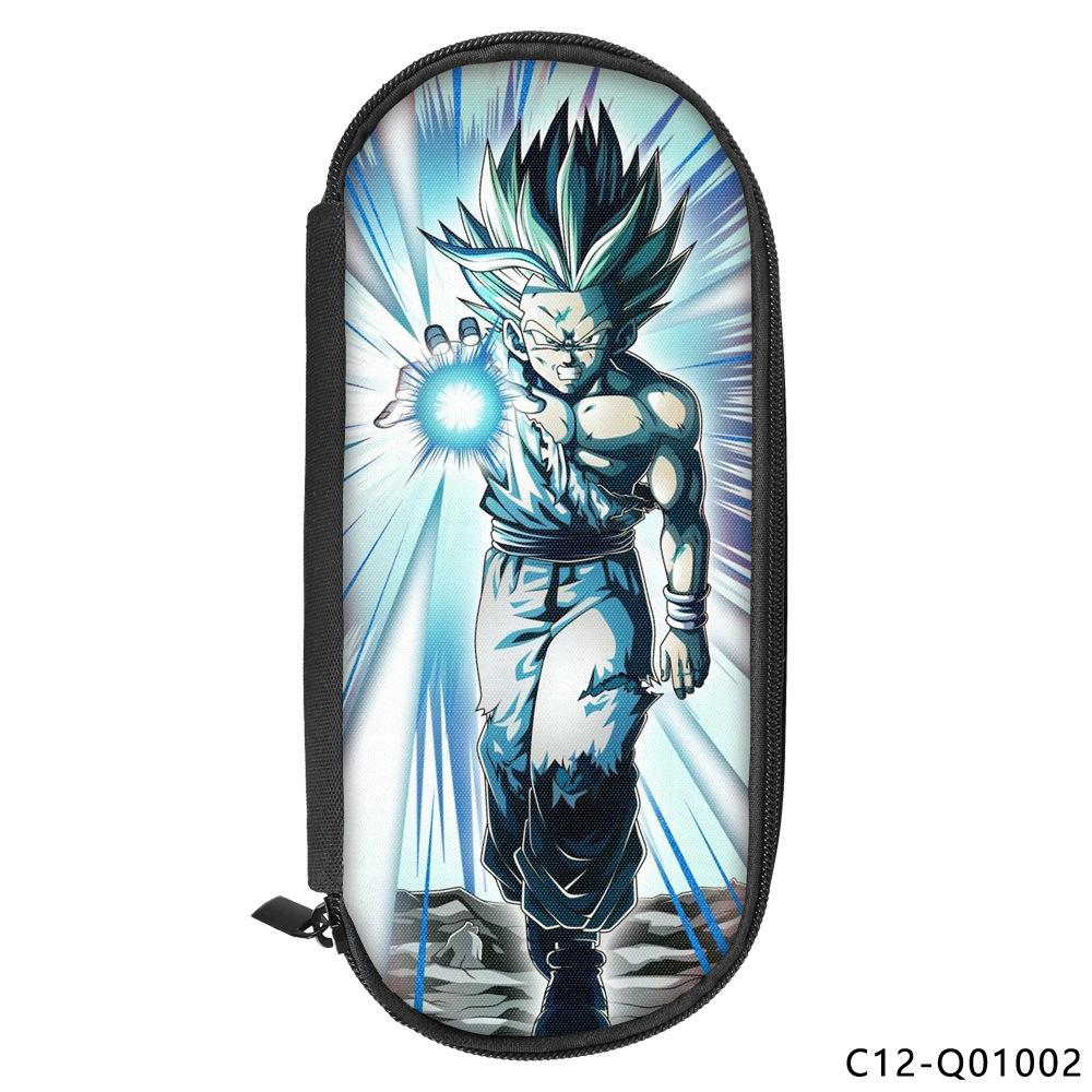 Dragon Ball Printed Polyester Pencil Case Student Stationery Box Portable Pencil Case Multifunctional Storage Bag