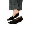 Korean Version of Late Evening Wind Suede Red Wedding Shoes 2025 New Versatile Commuter One-pedal Pointed Wedge Heel Single Shoes Women