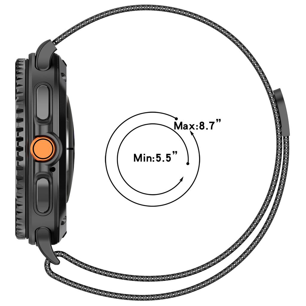 Milanese Loop Band for Samsung Galaxy Watch 8/Classic 44mm 40mm 46mm Magnetic Bracelet Correa for Galaxy Watch Ultra 47mm Strap