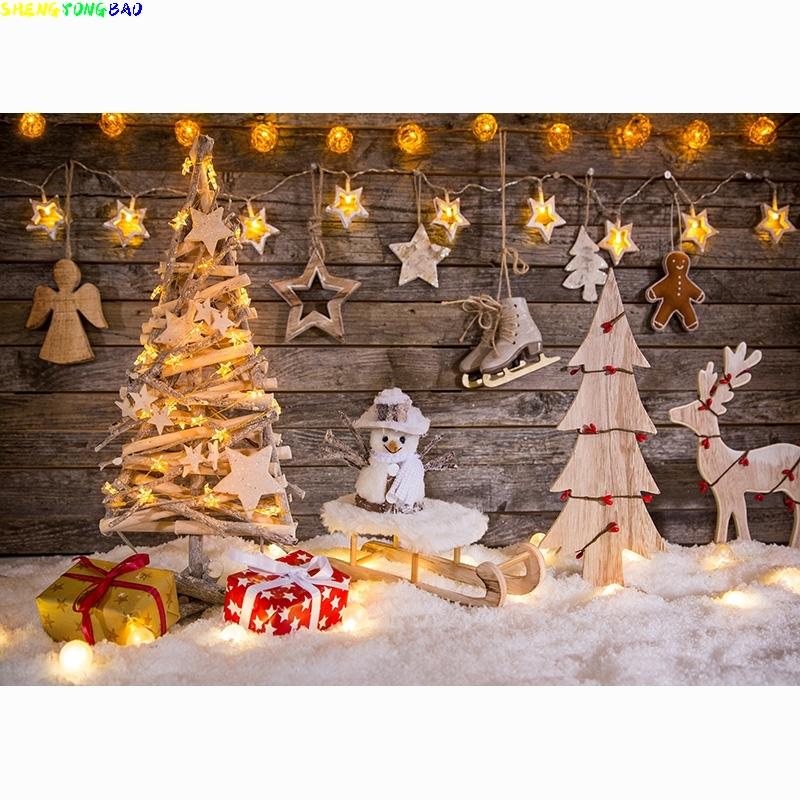 Christmas Party Decor Backdrop Baby Tree Gift Photography Background Photocall Photographic Prop Photo Studio SDJ-12