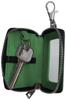 Snoopy key case, smart key compatible, round zipper, carabiner hook, key holder, popular character, SNOOPY, green, for women