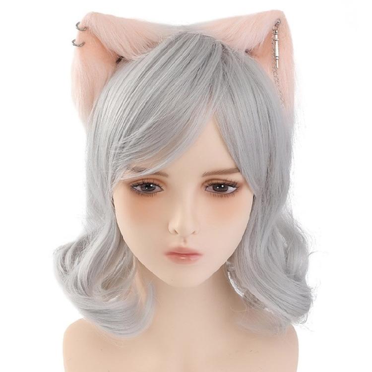 Ethnic Style Plush Foxes Hairband with Dangle Earring Woman Girl Hairband