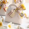Beautiful Bowknot Decor Candy Bag Handmade Festive Touch Faux Leather Gift Box for Wedding