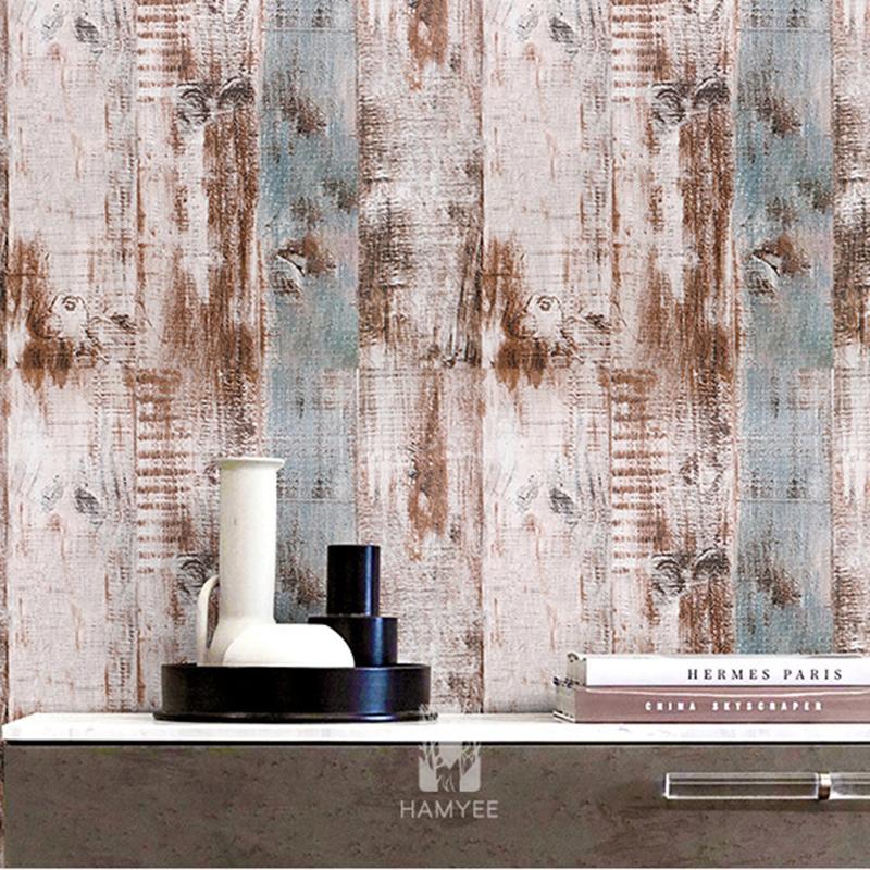 45cm Pvc Decoration for Bedroom Furniture Background Decorative Waterproof Wall Stickers Retro Wood Grain Modern Home Decoration