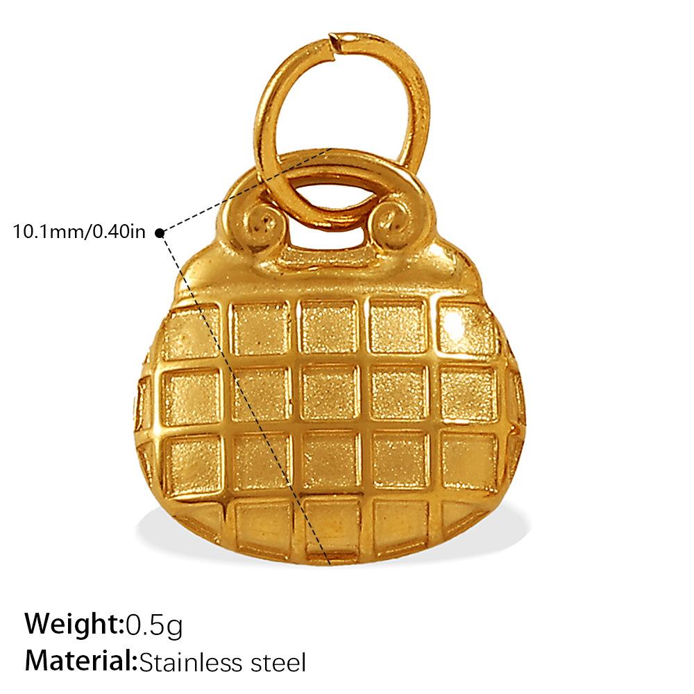 Exquisite and compact DIY mini bag pendant accessories stainless steel plated 18K gold daily versatile pendant accessories