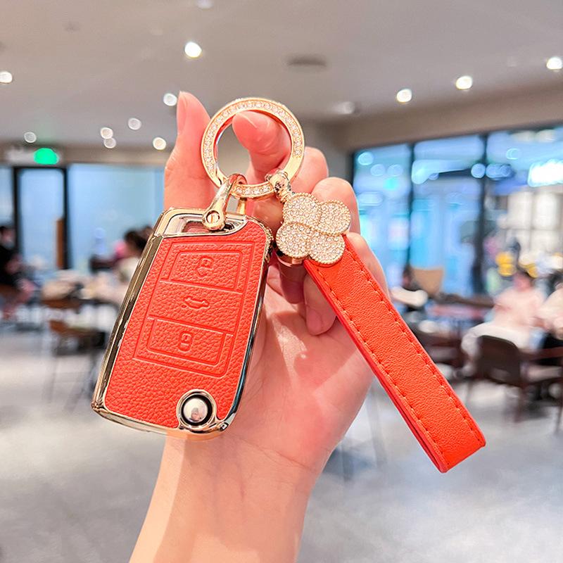 Volkswagen Polo, Lavida, Sagitar, Bora Key Cover Shell for T-Cross, Golf, and Women's High-End Buckle Bag.