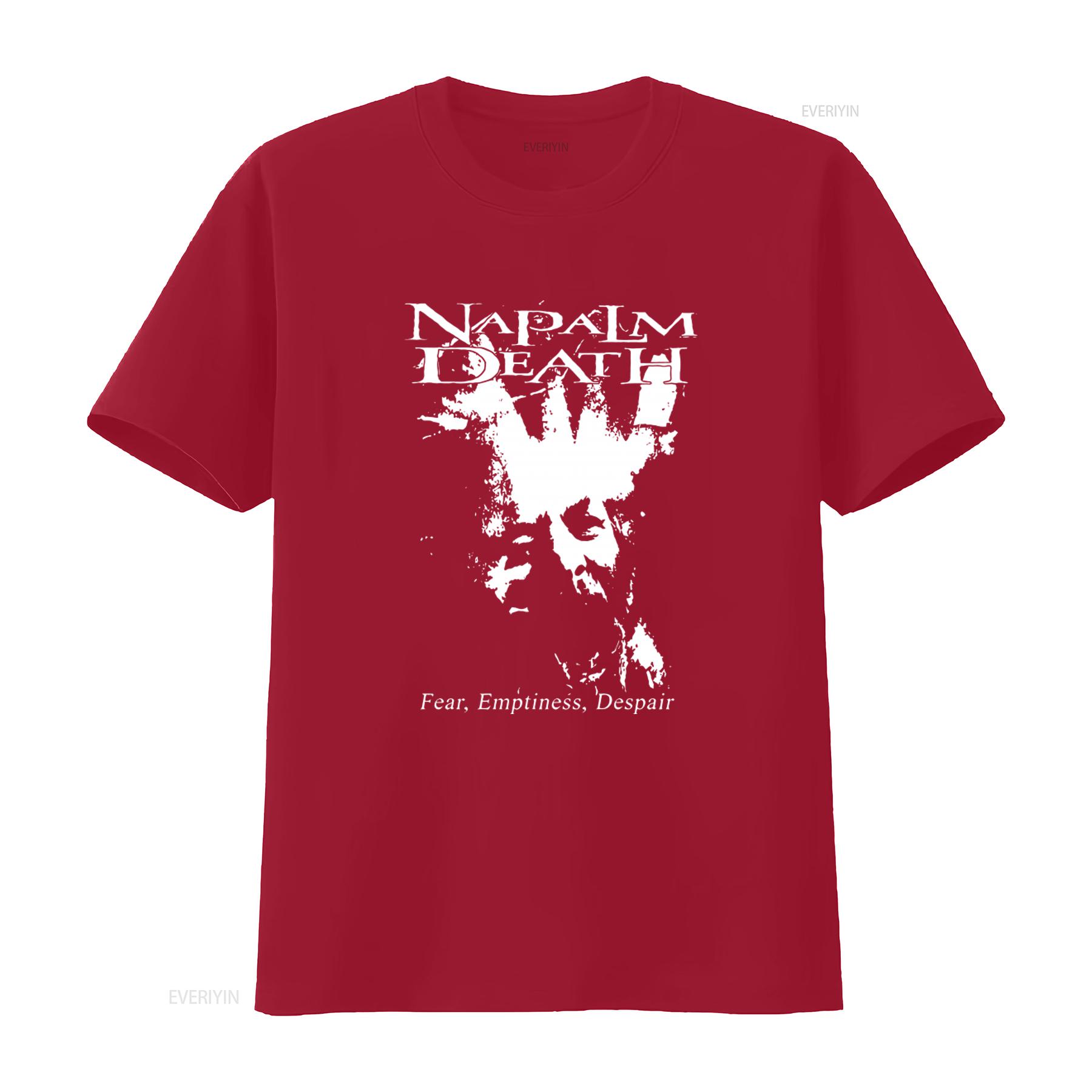 

NAPALM DEATH Fear Emptiness Despair Black Cotton T Shirt Available in All Sizes S 5XL vintage Washed Stretched Breathable S