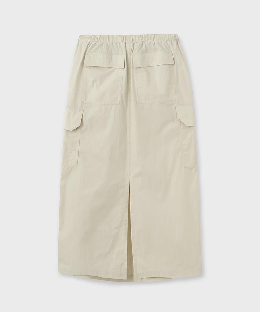 Noir For Woman Cotton Nylon Parachute Skirt (Cream)