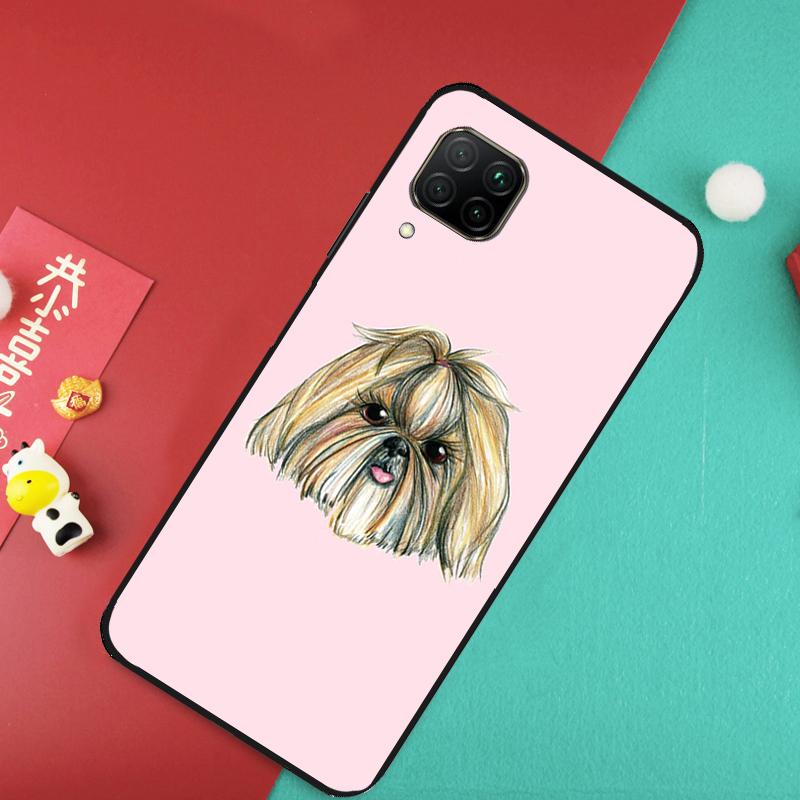 Cartoon Shih Tzu Dog Case For Huawei P20 P30 P40 Lite Nova 11 Pro 9 10 SE 3i 7i 11i 5T Y60 Y61 Y90 Y91 Y70 Cover