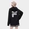 FILA Fusion FOB Series Rainbow Fashion Loose Knit Hoodie Unisex hoodies Black T11U333207FBK