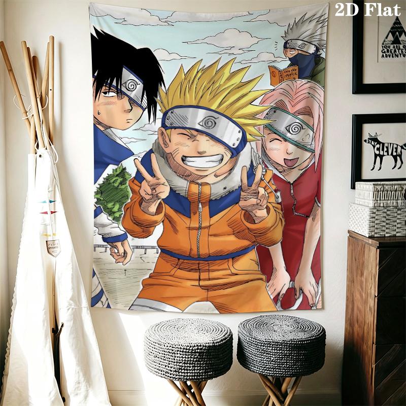 Naruto Wall Tapestry Aesthetic Wall Hanging Printed Fabric Blanket Decorative Tapestries for Bedroom Living Room Home Decor