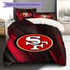 Set Copripiumino Trapuntato con Fantasia San Francisco 49ers Decorazione per la Casa Regalo (1 * copripiumino + 2 * federe senza imbottitura)
