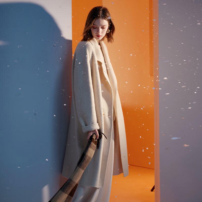 

Sancai Women s Double-faced Wool Long Coat M (160/84A)