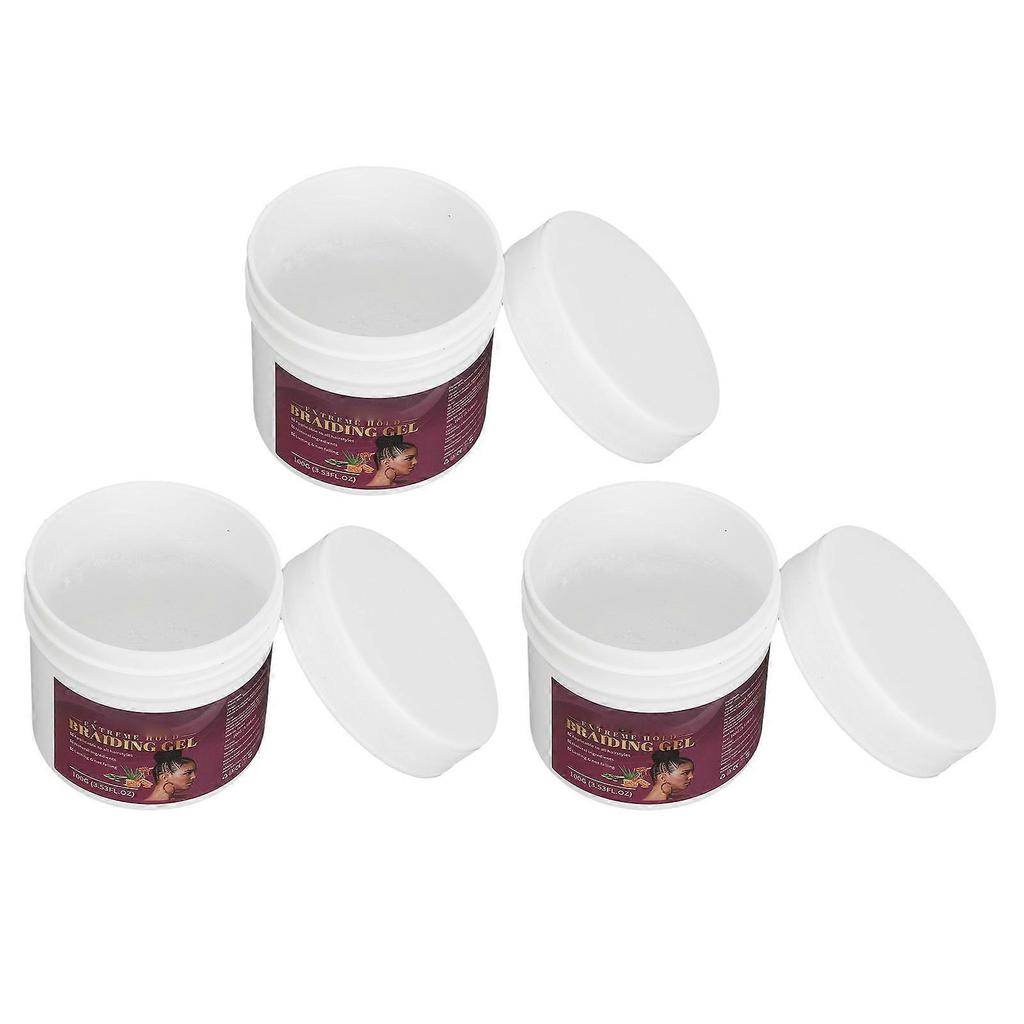 3PCS 100g Dreadlock Hold Gel Hair Braiding Locking Gel Multifunctional Gel Wax for Moisturizing and Styling
