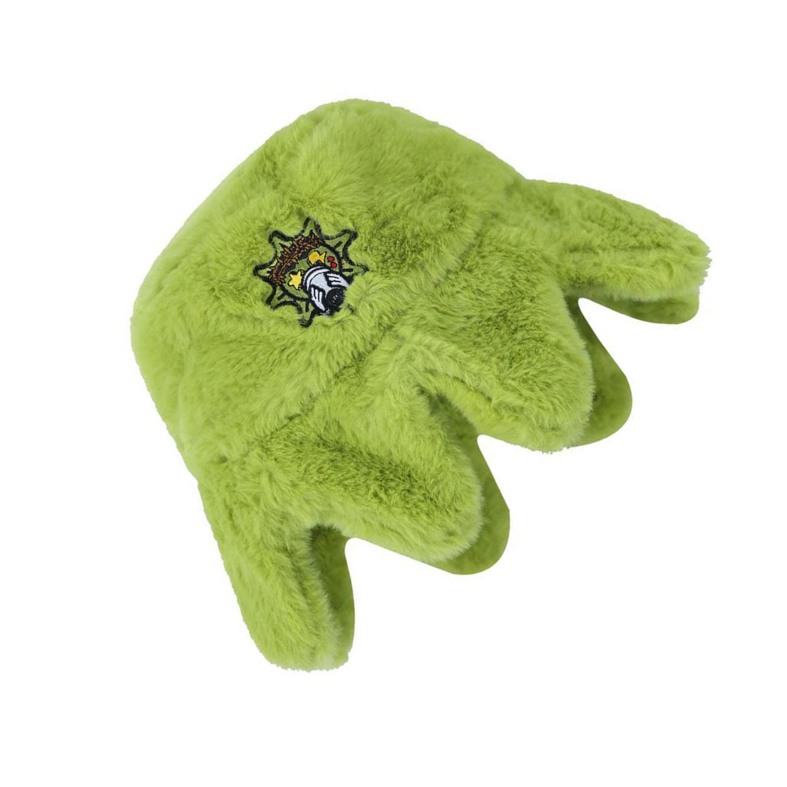 Стильная плюшевая панама-ведро с осьминогом, удобная в носке, оригинальная панама-ведро в форме животного, теплая зимняя панама-ведро для женщин и мужчин зелёный