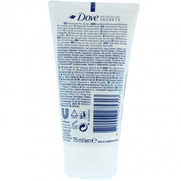 Crème pour les mains - DOVE - Nourishing Secrets - Huile de noix de coco - Lait d'amande - 75ml
