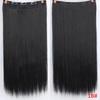 5Clips In Hair Synthetic Long Straight Hair Extensions Natural Hairpiece For Women Cosplay Party Wear