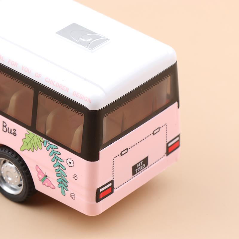 School Bus Sound Light Tour Bus Model Boy Toy Diecasts Toy Vehicles Kids Gift Simulation Bus Model