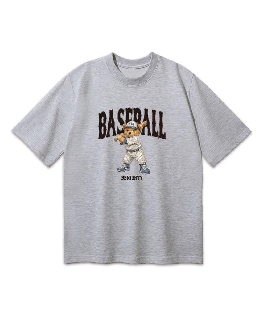 BEMIGHTY Bm Bear Baseball Team Oversized Short Sleeve T-Shirt [Navy]