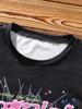 Boys' 2-Piece Casual Street-Style Set (Spring/Summer): Short-Sleeve Crew-Neck T-Shirt & Shorts Featuring Distinctive Spiderweb and Letter Prints