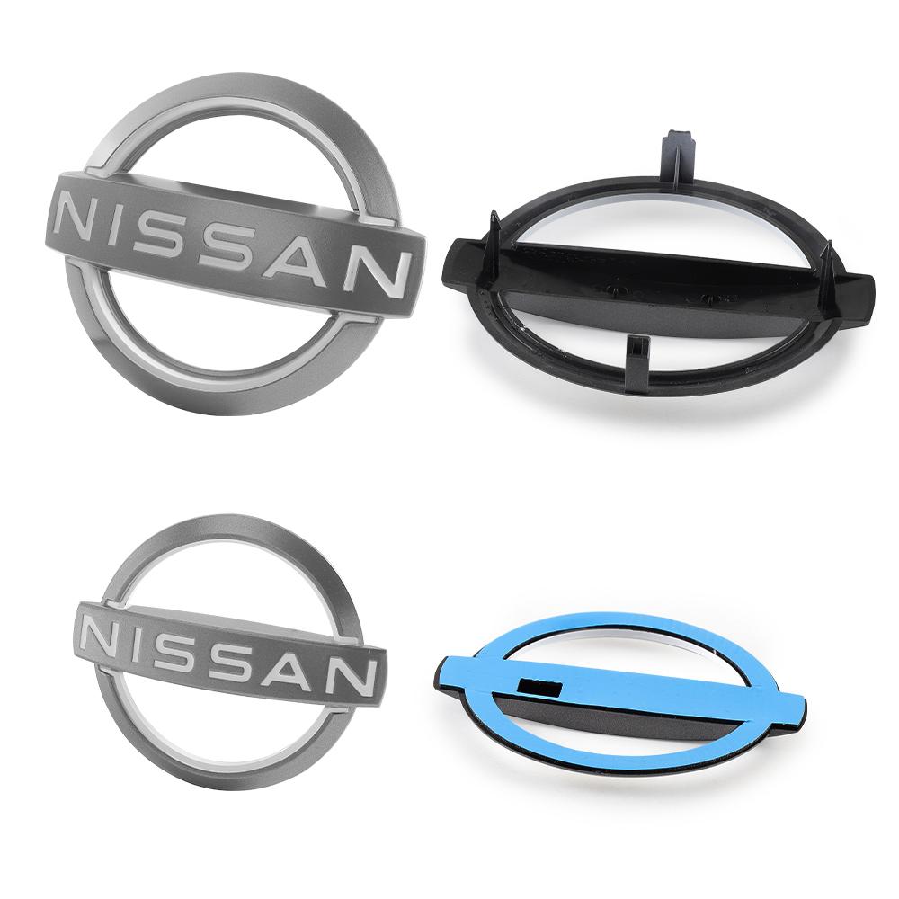 3D ABS Car Front Emblem Rear Trunk Badge Steering Wheel Sticker For Nissan Qashqai Tiida Kicks Versa Leaf Sentra X-trail Altima