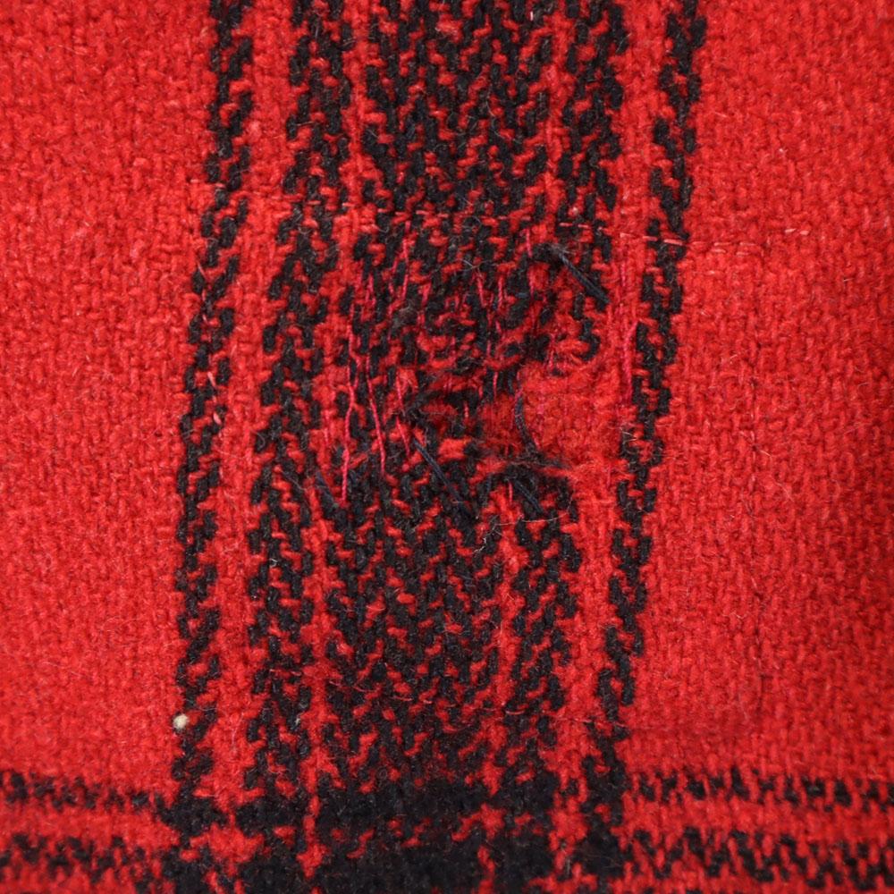 BOAT SAIL DRILL 70s Vintage Check Pattern Hunting Pants Red Men's Used