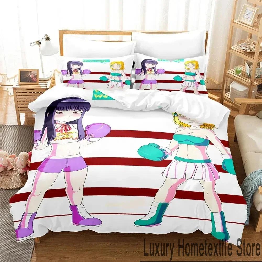 Hi Score Girl Anime Bedding Set Duvet Cover Bed Set Quilt Cover Pillowcase Comforter king Queen Size Boys Adult Bedding Set