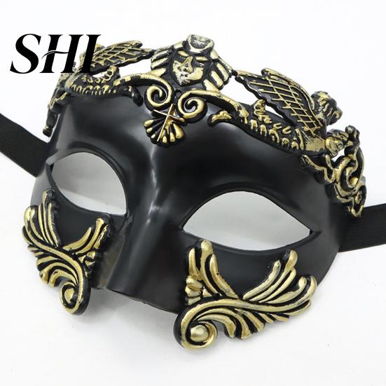 Masque Demi-Visage Mascarade Rétro Magnifique Vieilli Anti-Déformation Anti-Décoloration Accessoires Cosplay Plastique Fête Costume Venise Grèce Antique Hommes