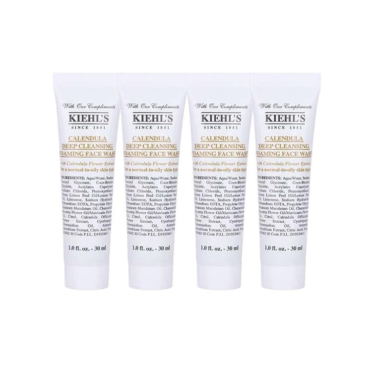 

Kiehl s Календула Глибоко очищуючий піноутворюючий засіб для вмивання обличчя Зразок дорожнього розміру 30ml*4