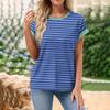 Striped T-Shirt Women Tees 3D Print Short Sleeve Comfortable Sportwear T Shirts