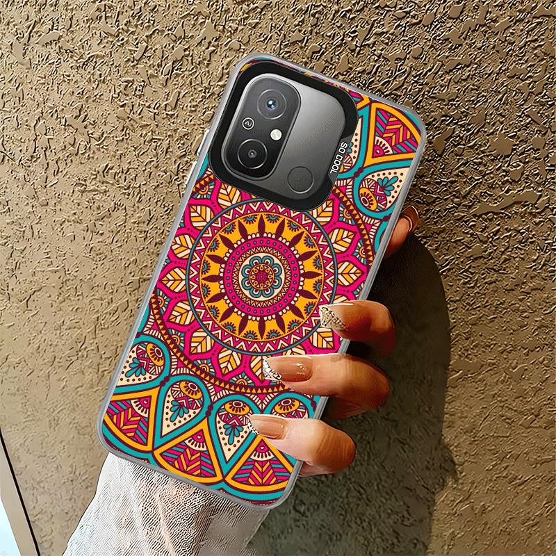 Mandala Style Pattern Shockproof Phone Case for Xiaomi Poco X7 X6 X5 X3 Pro F7 Ultra M8 Redmi 15C 15 14C 13C 12C 10C 13 12 10