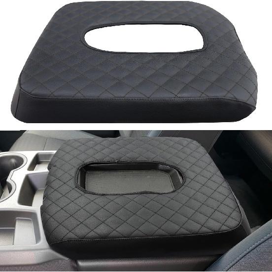 Center Console Armrest Cover for Chevy Silverado/GMC Sierra Accessories 2019-2024 2025 Arm Rest Box Pad Middle Console Lid Cushion Leather Protective