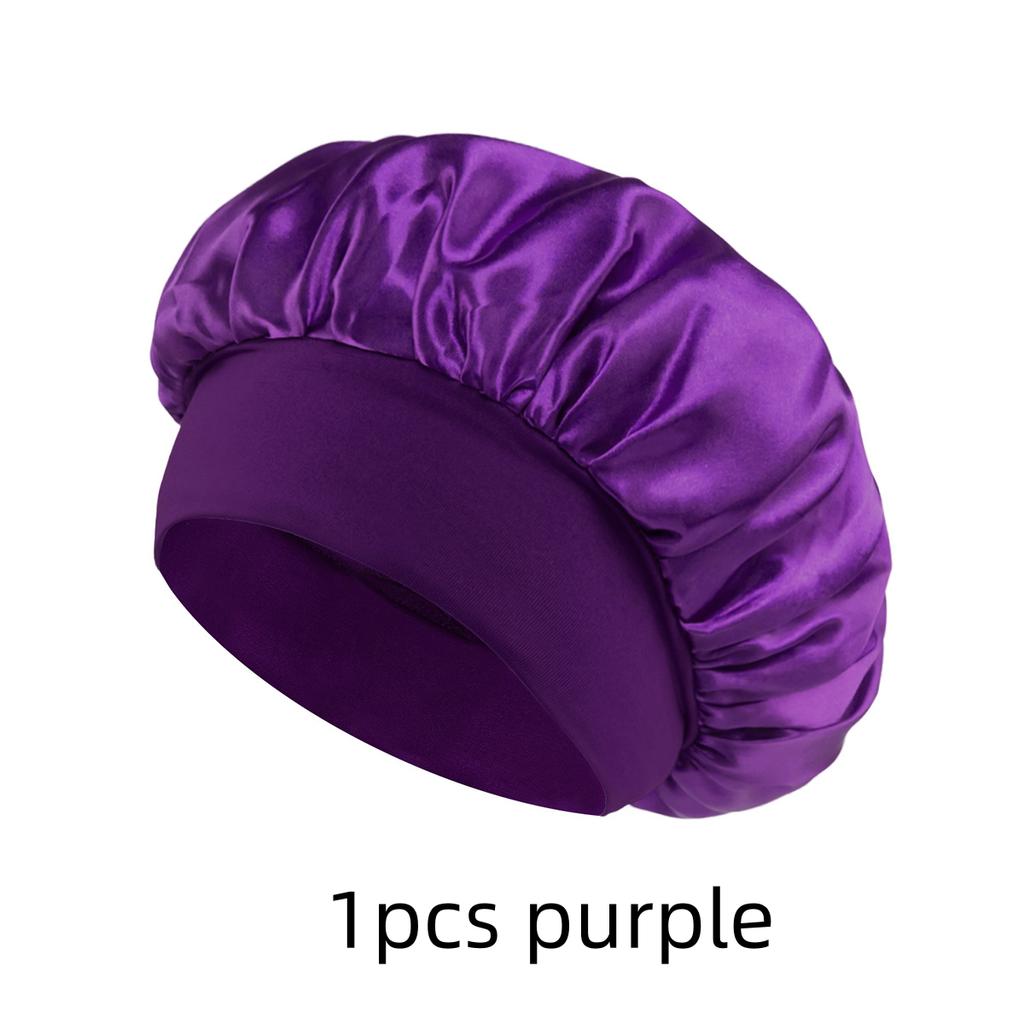1/3/5/10pcs mix Satin Bonnet Silk Hair Bonnet for Sleeping Sleep Bonnets for Women Large Wide Soft Band Sleep Cap for Curly Hair