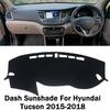 Flannel Dashboard Cover for Hyundai Tucson 2015 2016 2017 2018 Anti UV Sun Shade Non Slip Interior Mat